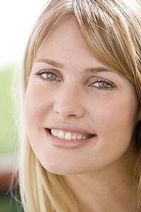 Head shot of woman smiling