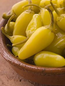 Pickled Californian Chillies in a Dish
