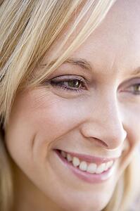 Head shot of woman smiling