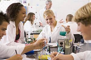 Students in physics class