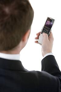 Businessman Text Messaging 
