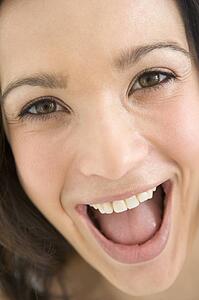 Head shot of woman smiling