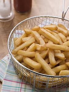 Chips in a Deep Frying Basket