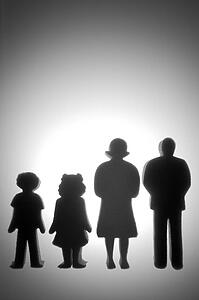 Colorful Family Shaped Cut Outs