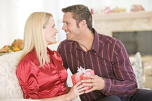 Couple Sharing Christmas Present