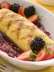 Jam Omelette with Berries