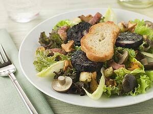 Salad Maison - Boudin Noir Bacon and Mushrooms