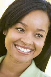 Head shot of woman smiling