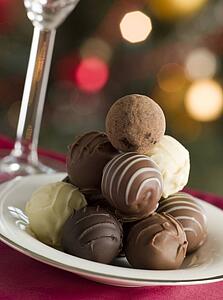Plate of Chocolate Truffles