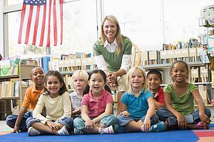 Class portrait with teacher
