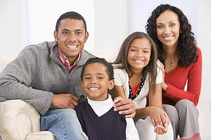 Family Portrait At Christmas