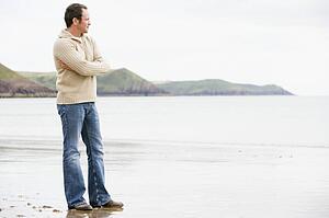 Man standing on beach