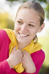 Portrait Of Teenage Girl Outdoors 
