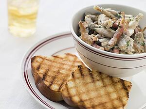 Fricassee of Frog Legs with Grilled Brioche