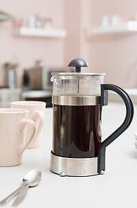 Coffee pot on kitchen counter
