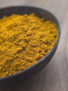 Dish of Ground Dried Turmeric