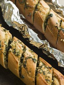 Two Garlic Buttered French Sticks