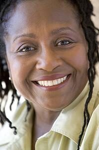 Head shot of woman smiling