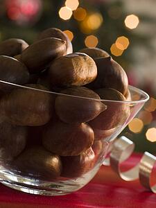 Bowl of Chestnuts in their Shells