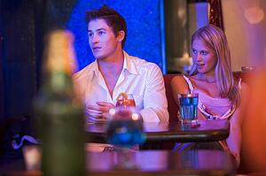 Young couple in a bar