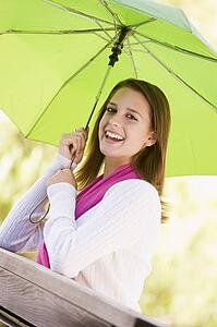 Portrait Of Teenage Girl Outdoors 
