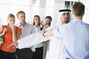 Airline passengers undergoing a security check