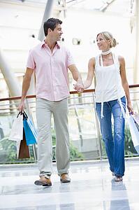 Young couple at a shopping mall