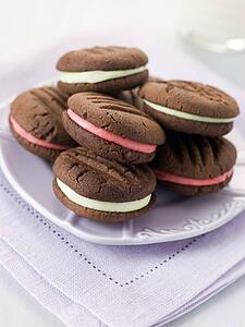 Chocolate Kiss Biscuits filled with Peppermint Cream