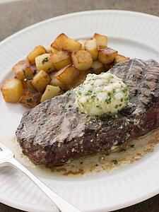 Entrecote de Beouf' with Roquefort Butter and Parmentier Potatoes