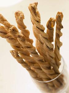 Cheese Straws in a Glass