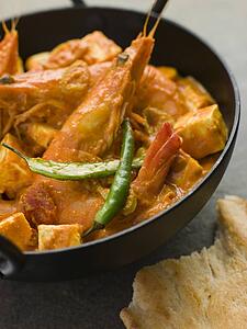 Chilli Tiger Prawns and Paneer Cheese