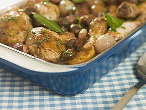 Dish of 'Coq au Vin'