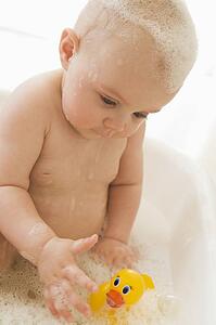 Baby in bubble bath