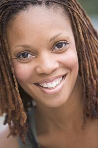 Head shot of woman smiling