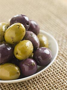 Dish of marinated Olives