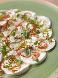 Mozzarella Cheese and Roasted Chilli Salad