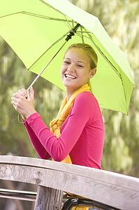 Portrait Of Teenage Girl Outdoors 