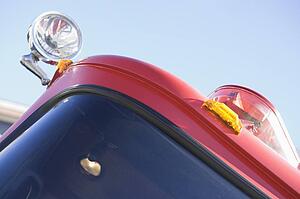 Shot of the top corner of a fire engine