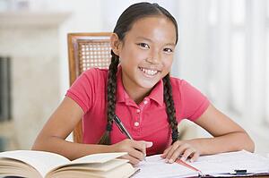 Girl Doing Her Homework