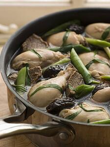Cock a leekie in a saucepan