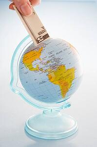 Bank Note And Globe