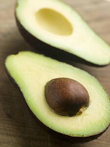 Halved avocado