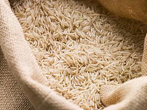 Basmati rice in sack