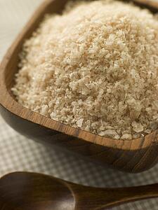 Rice in wooden bowl