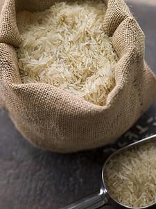 Basmati rice in sack