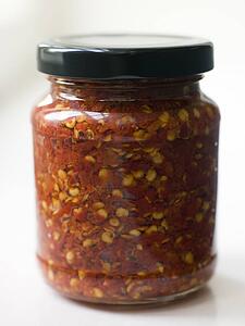 Jar of crushed chillies