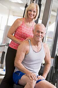 Man And Woman At Gym Together
