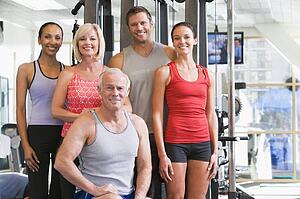 Portrait Of Men And Women At The Gym