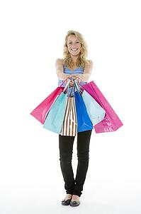 Teenage Girl Showing Off Her Shopping