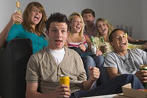 Teenagers Enjoying Drinks Together
